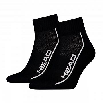Head Tennis Performance Quarter Socks 2P Black